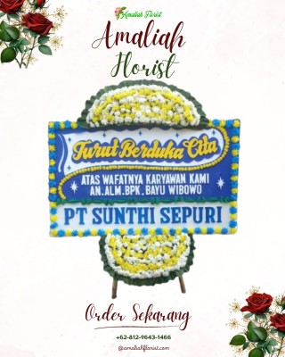 Papan Bunga Duka di Oba