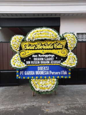 Papan Bunga Duka di Oba
